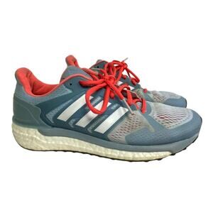 Adidas Womens Supernova Running Shoes Sneakers Gray Blue Coral 6.5